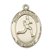 St. Christopher Track & Field Medal | 14K Gold St. Christopher Track & Field Medal - Made In USA
