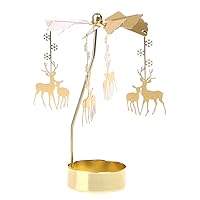 Spinning Rotary Carousel Tea Light Candle Holder Stand Light Gift Wedding Decor