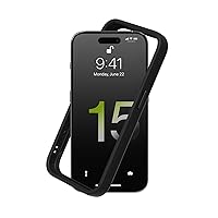 RhinoShield Bumper Case Compatible with [iPhone 15 Pro Max] | CrashGuard - Shock Absorbent Slim Design Protective Cover 3.5M / 11ft Drop Protection - Black