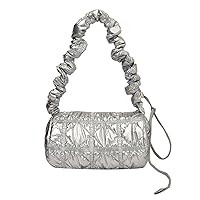 Quilted Tote Bag for Women Puffer Bag Quilted Bag Barrel-shaped Shoulder Lightweight Cloud Pleated Crossbody Bag