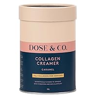 Dose & Co Collagen Creamer for Hair, Skin & Nails, Caramel Flavor - 12oz Powder Supplement