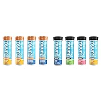 Hydration Immunity Electrolyte Tablets with 200mg Vitamin C & Energy: Caffeine, B Vitamins, Ginseng, Electrolyte Drink Tablets, Mixed Flavors, 10 Count (Pack of 4)