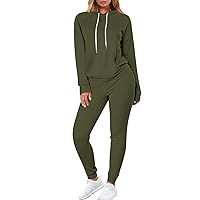 Selowin Women Casual Sweatsuit Pullover Hoodie Sweatpants Sport Outfits Jogger Set