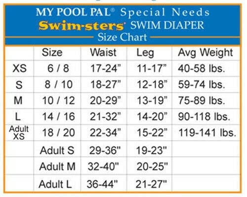 Child, Youth, & Special Need My Pool Pal Swimsters Resuable Swim Diaper (M-10/12, Navy)