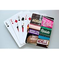 MICHELLE Personalized Playing Cards featuring photos of actual signs