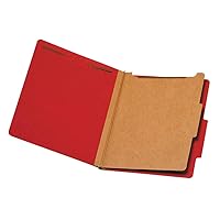 Pendaflex® Classification Folders, Standard, 1 Divider, Embedded Fasteners, 2/5 Cut Tab, Bright Red, Letter, 10/BX (23731)