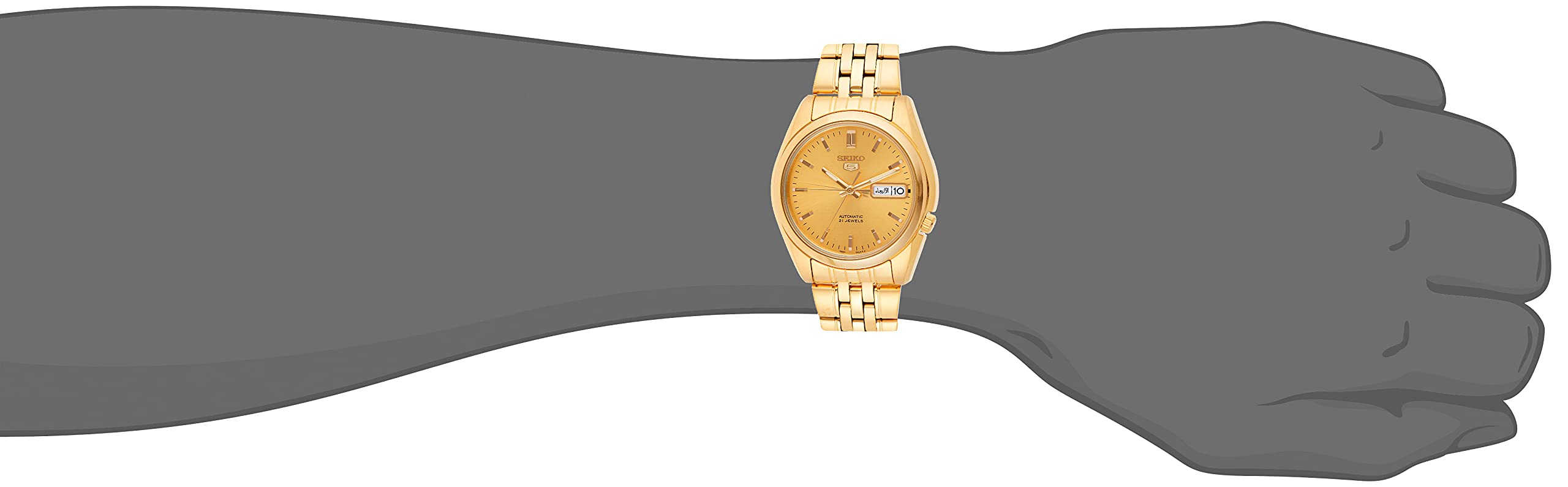 Mua SEIKO Men's SNK366K 5 Automatic Gold Dial Gold-Tone Stainless Steel  Watch trên Amazon Mỹ chính hãng 2023 | Fado