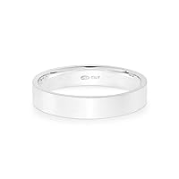 Miabella 925 Sterling Silver Flat Comfort Fit Band Ring for Women and Men 2mm, 4mm, 6mm Made in Italy