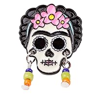 Flairs New York Premium Handmade Enamel Lapel Pin Brooch Badge ([Frida Kahlo] Anime Frida, 1 Pin)