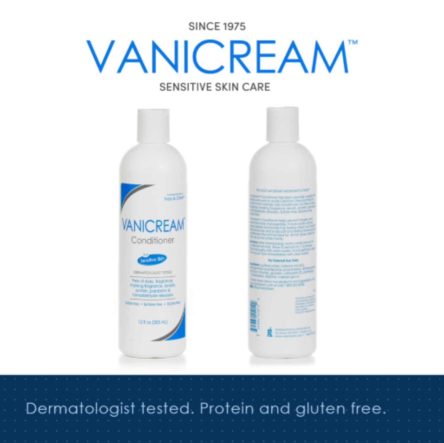 Vanicream Hair Conditioner -12 fl oz – Unscented, Gluten-Free Formula Leaves Sensitive Scalp Feeling Renewed