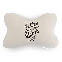 Follow Your Heart Quote Car Trim Neck Decoration Pillow Headrest Cushion Pad