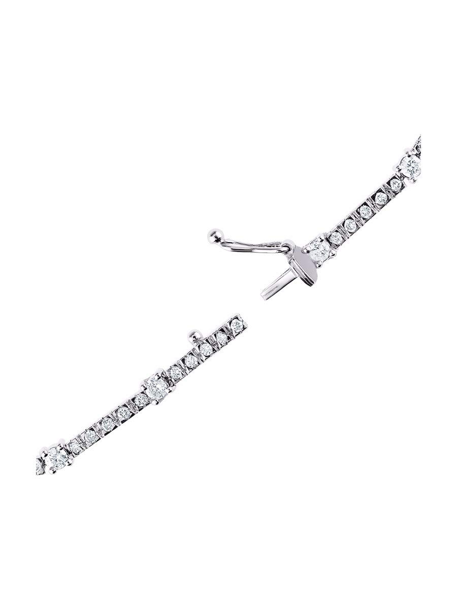 Rylos Classic Diamond Tennis Bracelet in 14K White Gold With Spectacular White Diamonds - 7 3/4