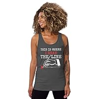 This is Where I Draw The Line Funny Writer Artist Drawing Unisex Tank Top