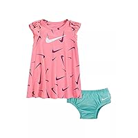 Nike Baby Grils Dri-FIT Swoosh Print Dress and Bloomer 2 Piece Set