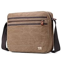 Canvas Messenger Bag For Tablets Leather Trims Size Small TRP0391