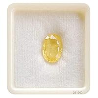 Pukhraj Gemstone Original Cerified Loose Stone 11.25 Ratti, crystal, Yellow Sapphire