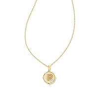 Kendra Scott 14k Gold-Plated Brass Letter A-Z Disc Reversible Pendant Necklace, Fashion Jewelry for Women