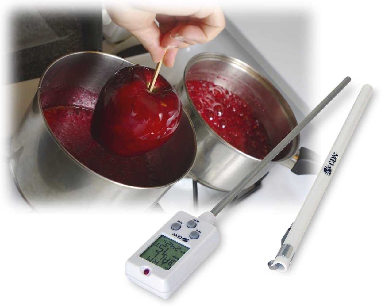 CDN DTC450 Digital Candy/Deep Fry/Pre-Programmed & Programmable Thermometer, White, 10.4