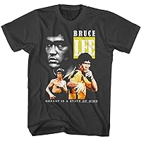 Bruce Lee Defeat is a State of Mind Mens Short Sleeve T Shirt Martial Arts Vintage Style Graphic Tees