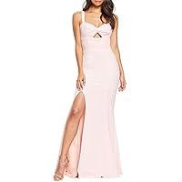 Dress the Population Women's Brooke Sleeveless Cut-Out Long Gown Dress