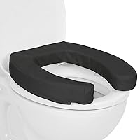Vive Toilet Seat Cushion (Soft Cushioned Foam) - Easy Clean Soft Padded Bathroom Attachment - Elongated, Standard Seats - Comfort and Support Donut for Handicap, Adults (2