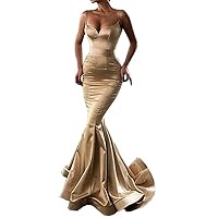 Prom Dress Mermaid Wedding Guest Dresses for Women Spaghetti Straps Formal Dress Sleeveless Evening Party Gowns