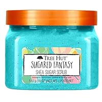 Tree Hut Sugared Fantasy Shea Sugar Scrub 18 Oz, Ultra Hydrating and Exfoliating Scrub for Nourishing Essential Body Care