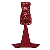 Women's Beaded Strabow Outback Slim Mini Dress Elegant Wine Red Party Cocktail Dress