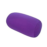 Microbead Bolster Tube Pillow,Smooth Cool Touch Fabric, Travel Micro Mini Microbead Cushion,Neck Or Back Support Pillow, Hypoallergenic Comfy Pillow,Travel Pillow (Purple)