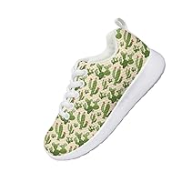 Children's Sports Shoes Boys and Girls Creative Cactus Design Shoes Shock Absorbing Wear Resistant Soft and Comfortable for Size 11.5-3 Big/Little Kid