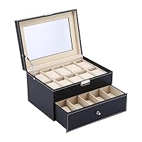 20 Grid Watch PU Leather Display Case Storage Jewellery Box Bracelet Tray Holder (Type : Def)