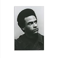 Huey P Newton American Revolutionary Black Panther Party Vintage Portrait Poster (2) Canvas Poster Wall Art Decor Print Picture Paintings for Living Room Bedroom Decoration Unframe-style 20x30inch(50x