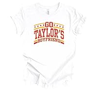 Womens Funny Tshirt Go Taylor's Boyfriend Vintage Football Kelce Short Sleeve Tshirt Graphic Tee