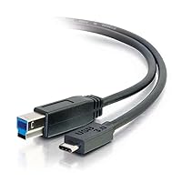 Legrand - C2G USB 3.0 Cable, USB C to B Cable, Black Data Transfer Cable, 10 Foot C2G USB Cable, 1 Count, C2G 28867