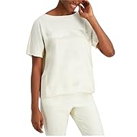 Alfani Womens Metallic-Panel Embellished T-Shirt