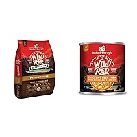 Wild Red Raw Coated Kibble Dry Dog Food Grain Free Prairie Recipe, 21lb Bag + Wild Red Chicken & Beef Stew Wet Dog Food, 10oz Cans (Pack of 6)