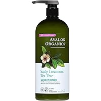 Avalon Organics Scalp Treatment Tea Tree Conditioner, Encourages Scalp Well-Being and Leaves Hair Soft, 32 Fluid Ounces