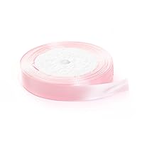 Solid Color Satin Fabric Ribbon (Pink, 3/8