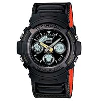 Casio AW591MS-3A Chronograph Alarm Black Anadigi Watch