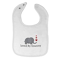 Cute Rascals Toddler & Baby Bibs Burp Cloths Loved by Grammy An Elephant Blowing Heart Symbol