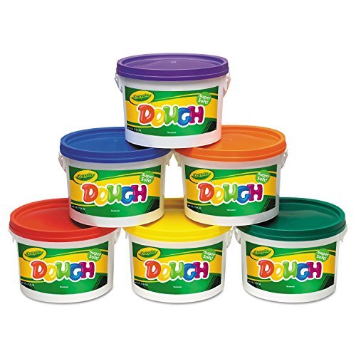 Crayola Modeling Dough Bucket, 3 Lbs, Assorted Colors, 6 Buckets/Set