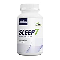 Sleep7 Natural Sleep Support w/Magnesium glycinate, Melatonin, L-Theanine, Valerian, Lemon Balm, GABA, and Passion Flower