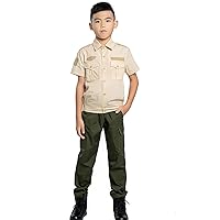 Children’s Army Uniform Summer Cosplay Costumes Clothing Set T-Shirt Tops Camo Pants 2 Pcs Outfits