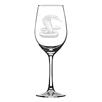Snake Hand Blown Printed Wine Glasses,Crystal Etched Funny Wine Glasses, Great Gift for Woman Or Men, Birthday, Retirement And Mother's Day 11oz