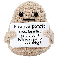 Mini Funny Positive Potato,3 inch Knitted Wool Potato Doll,Cute Funny Positive Life Potato Toy for Birthday Gifts Party Decoration Encouragement