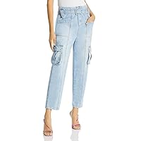 [BLANKNYC] Womens Denim Cargo Straight Leg Jeans