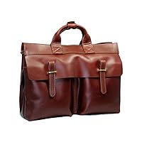 Luxury Italian Men Genuine Leather Briefcase Business Laptop Briefcase Shoulder Tote Messenger Handbag