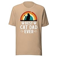 Vintage Best Cat Dad Ever T-Shirt Cat Daddy Gift T-Shirt, Retro Shirt