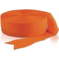 Vibrant Jumbo Orange Peel Crepe Roll - 500 Feet (1 Piece) - Premium Quality, Perfect for Events & Parties