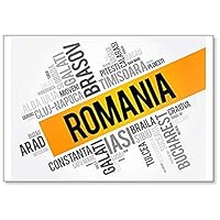 List Of Cities In Romania Word Cloud Collage Classic Fridge Magnet
